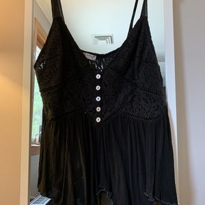 Free people button up baby doll shirt